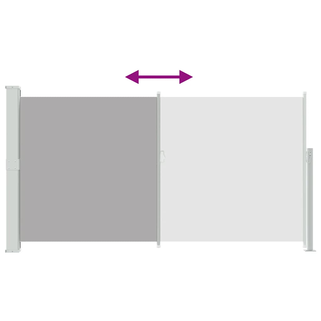 Patio Retractable Side Awning 160 x 300 cm Grey