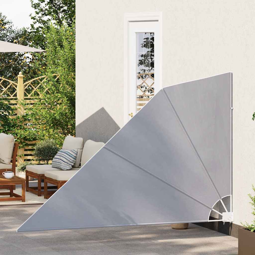 Collapsible Balcony Side Awning Grey 160x240 cm