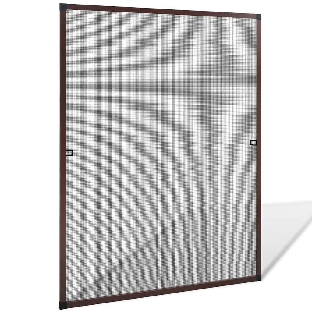 Brown Insect Screen for Windows 100 x 120 cm