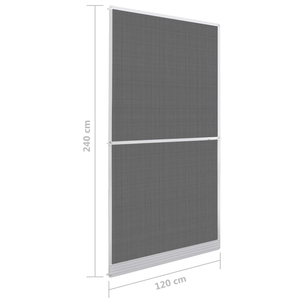 White Hinged Insect Screen for Doors 120 x 240 cm