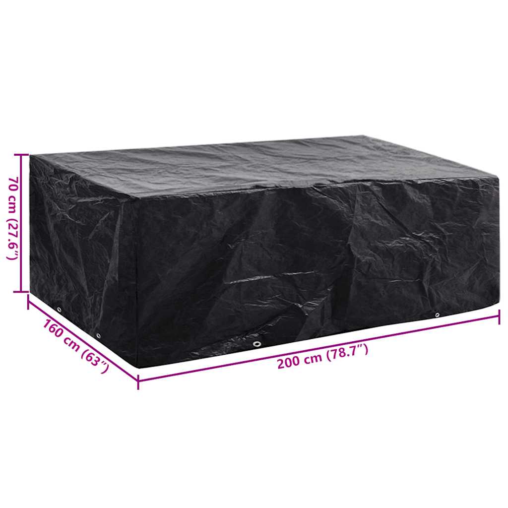 Garden Furniture Cover 8 Eyelets 200x160x70 cm