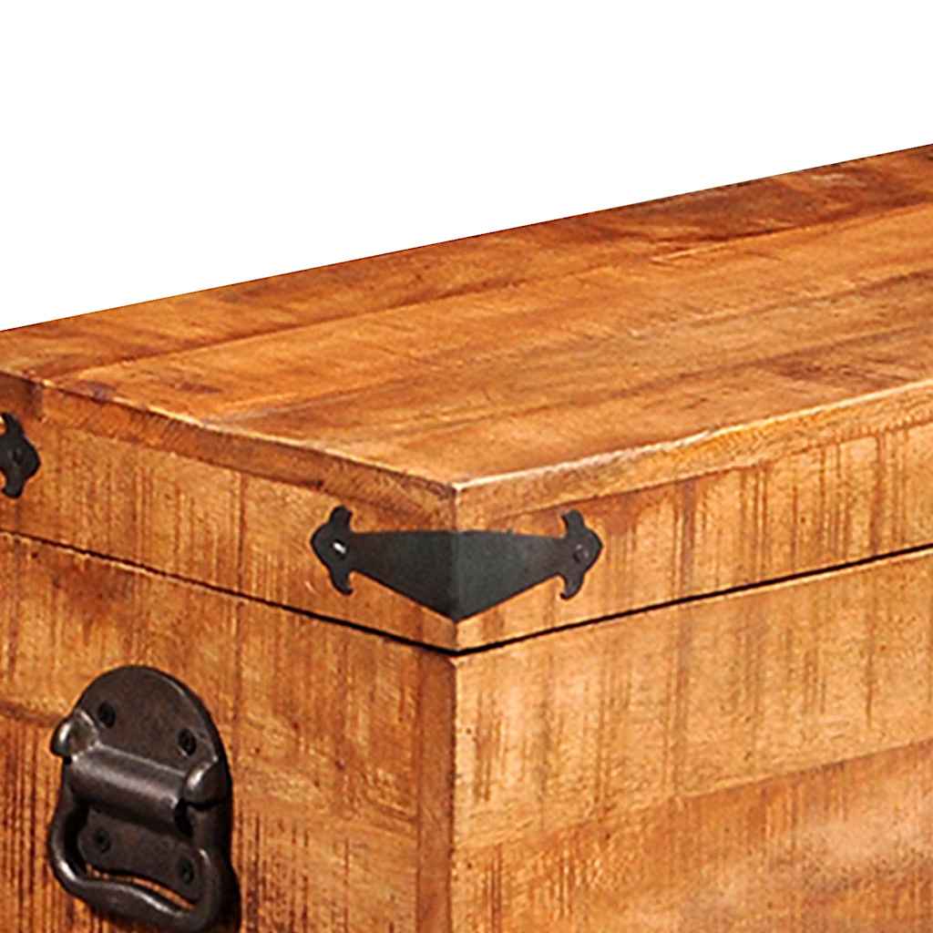 Storage Chest Set 2 Pieces Rough Mango Wood