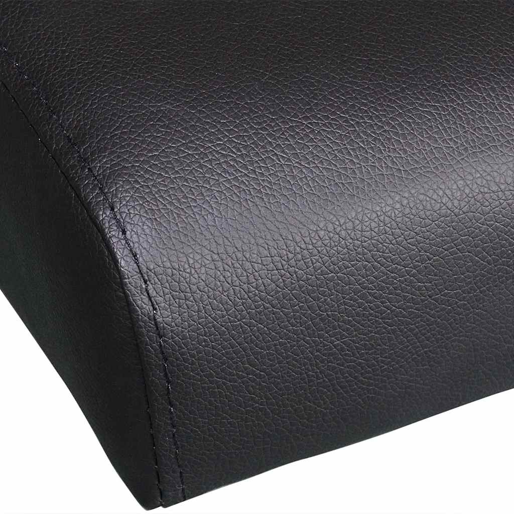 Sofa Bed with Two Pillows Artificial Leather Adjustable Black