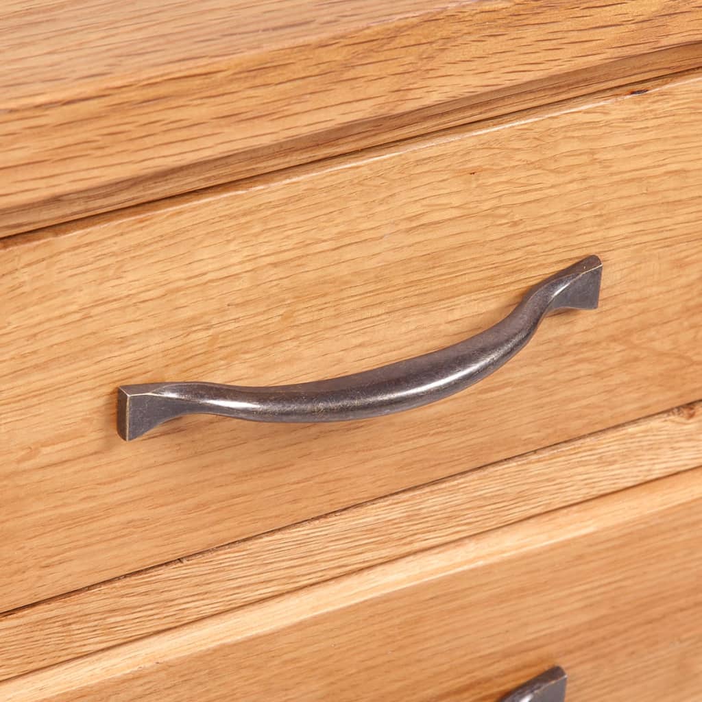 Nightstand with 3 Drawers 40x30x54 cm Solid Oak Wood