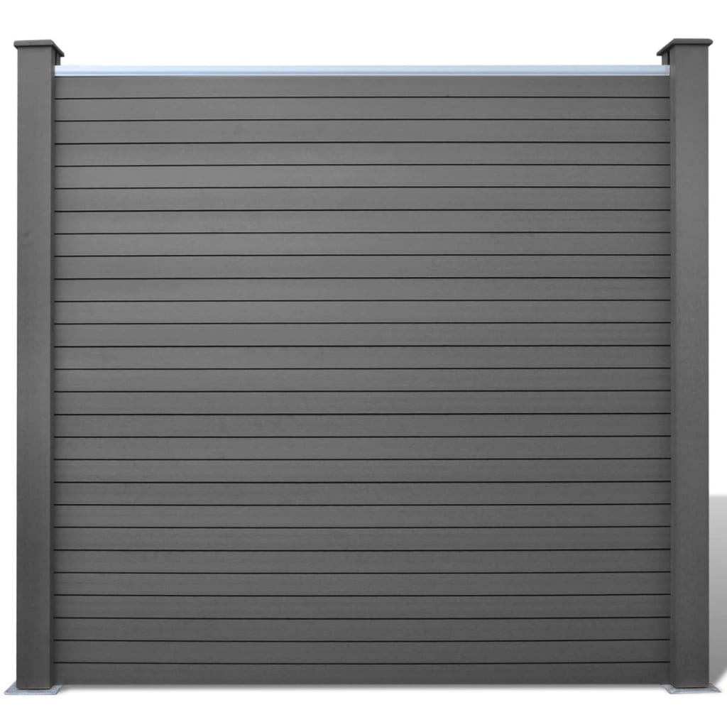 Garden Fence Panels 4 pcs 774 cm Grey