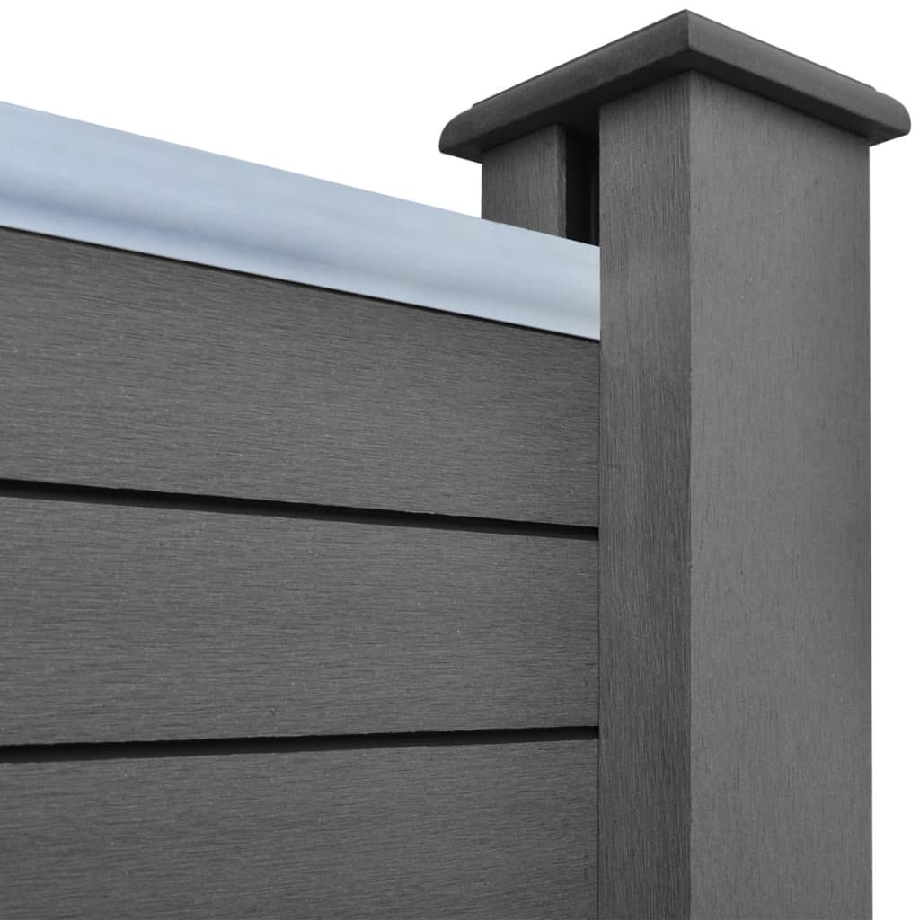 Garden Fence Panels 4 pcs 774 cm Grey