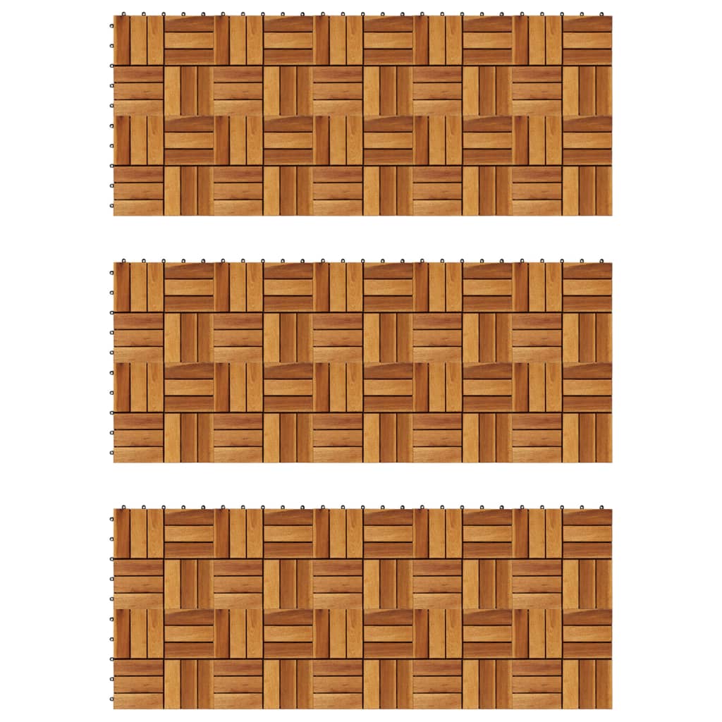 Decking Tiles 30 x 30 cm Acacia Set of 30