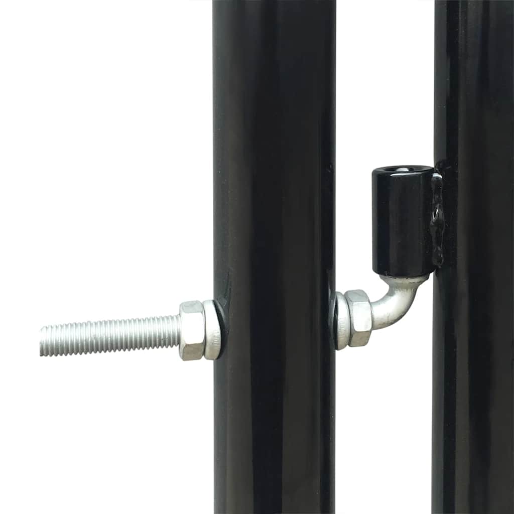 Black Single Door Fence Gate 100x75 cm