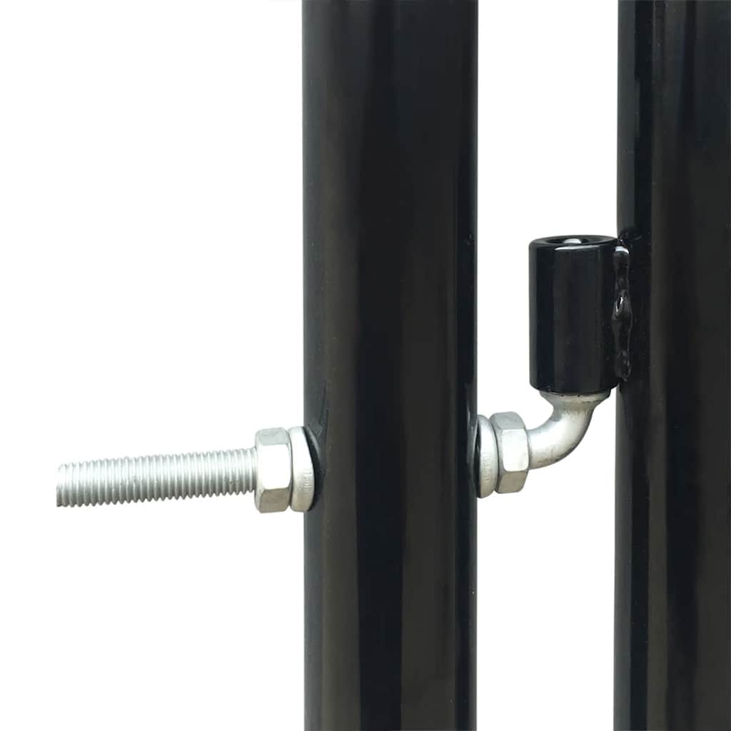 Black Single Door Fence Gate 100x200 cm
