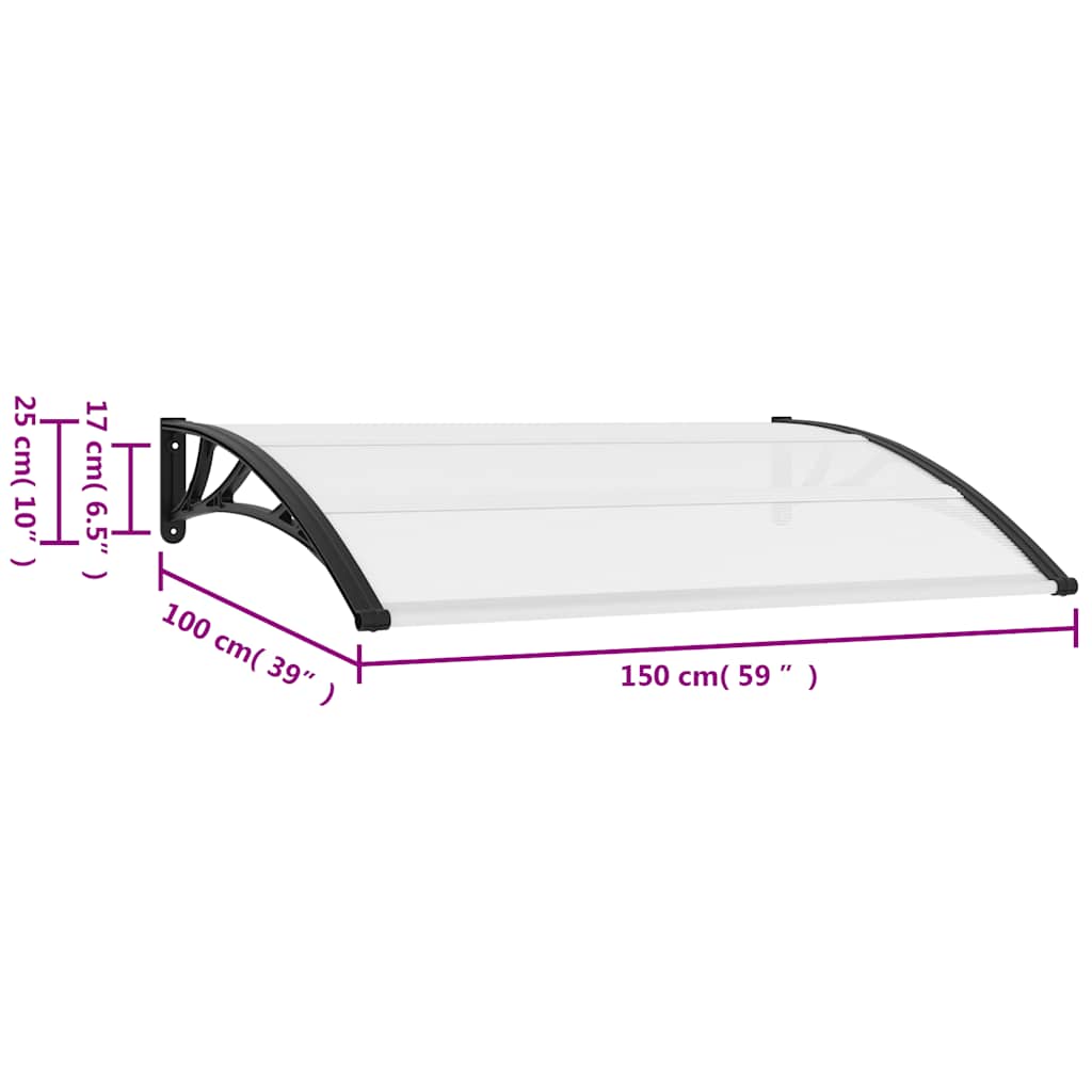 Door Canopy 150 x 100 cm PC