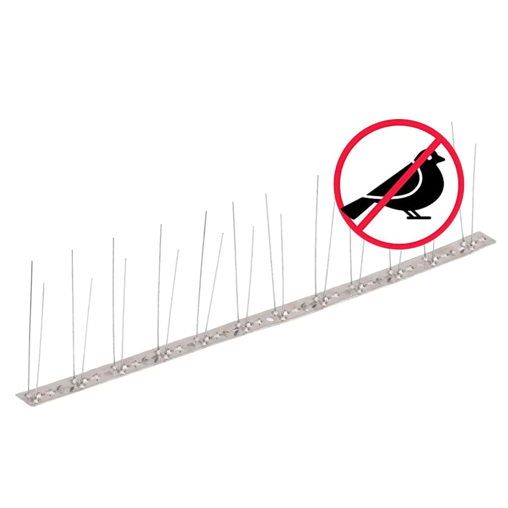 2-row Stainless Steel Bird & Pigeon Spikes Set of 6 3 m