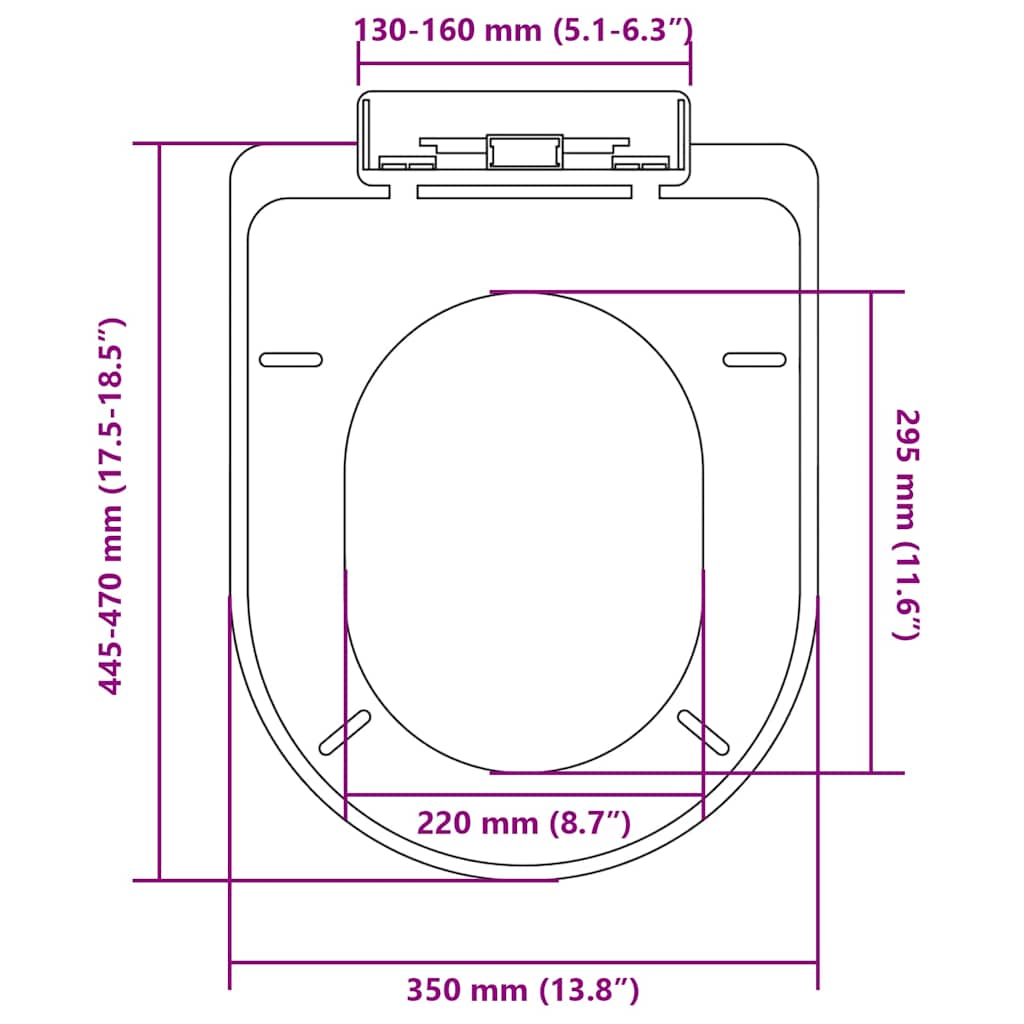 White Soft-close Toilet Seat Square