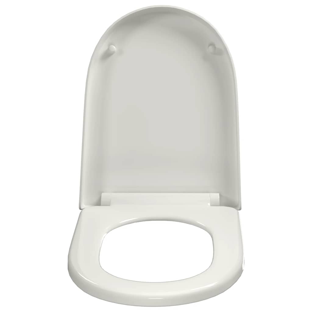 Soft-close Toilet Seat with Quick-release Design White Square