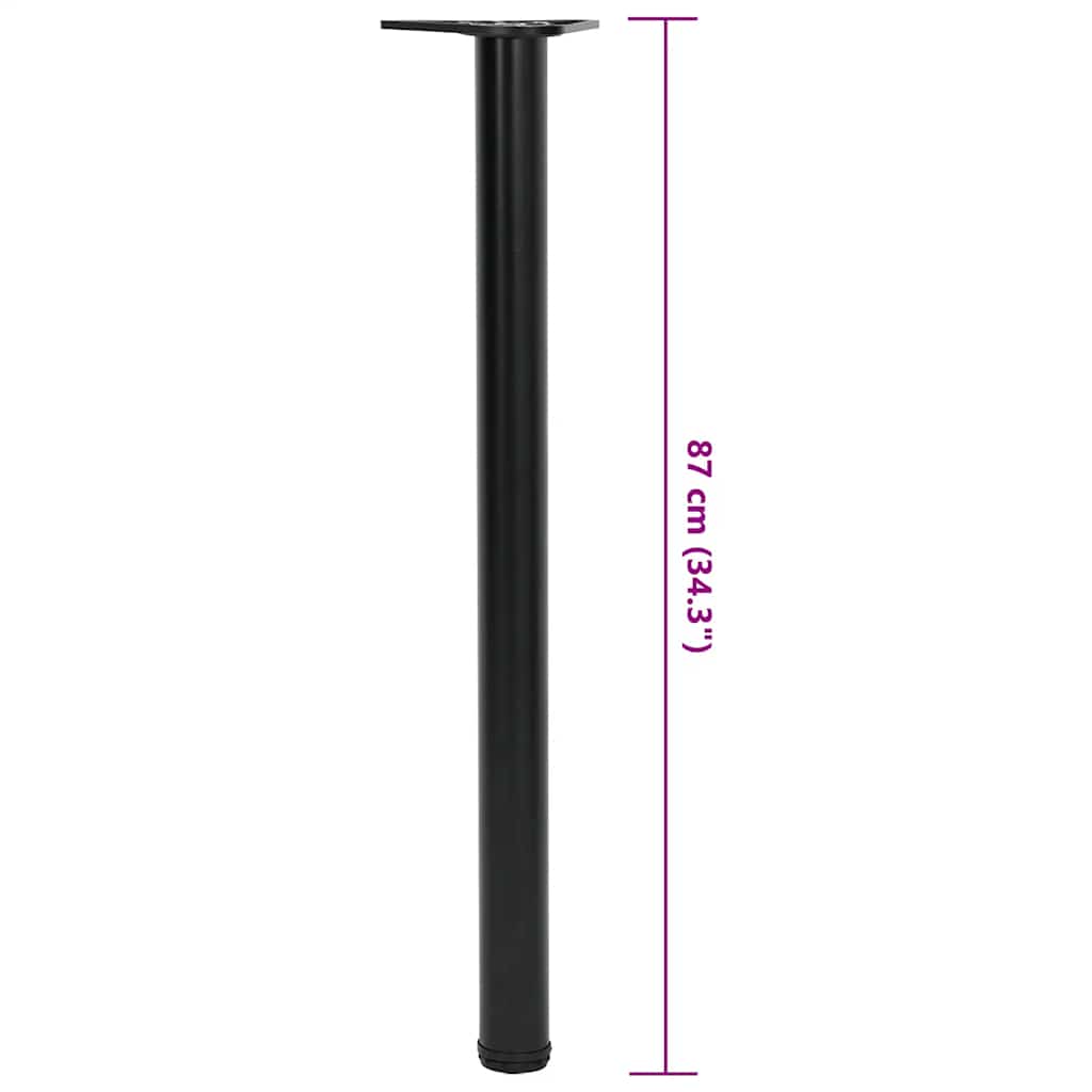 Adjustable Table Legs 4 pcs Black 870 mm
