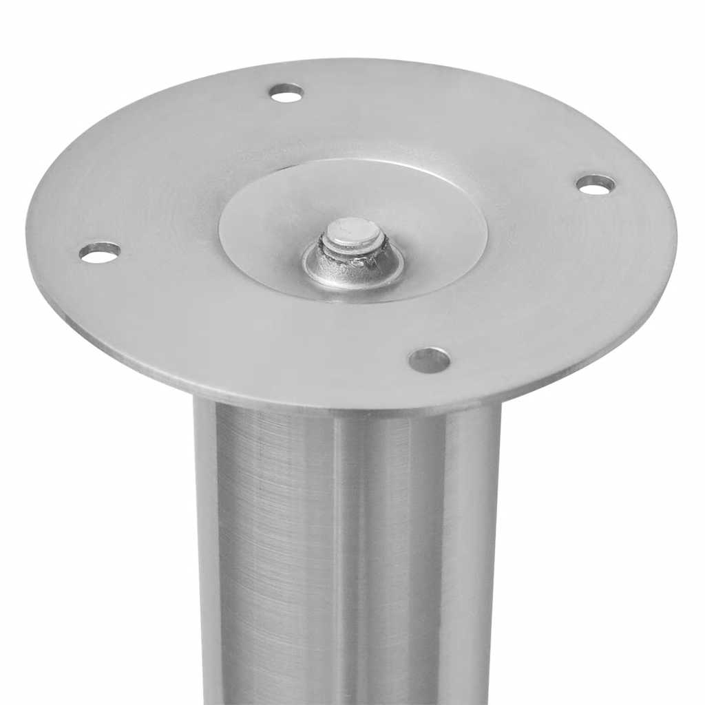 Telescopic Table Legs 2 pcs Brushed Nickel 710 mm-1100 mm