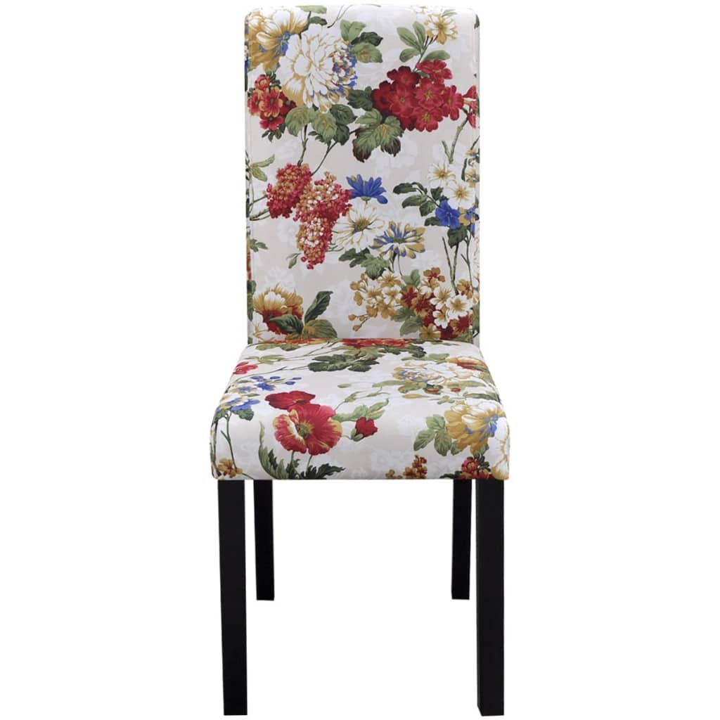 Dining Chairs 4 pcs Multicolour Fabric