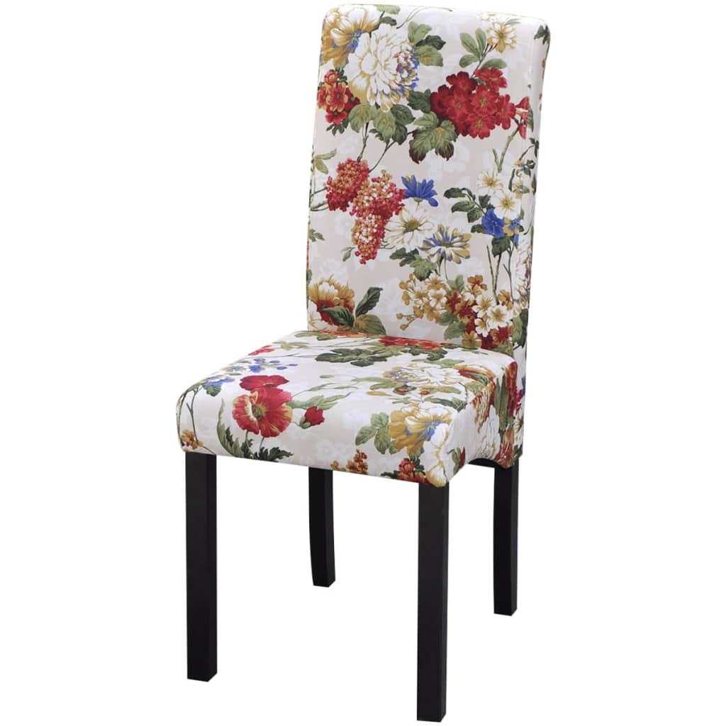 Dining Chairs 4 pcs Multicolour Fabric