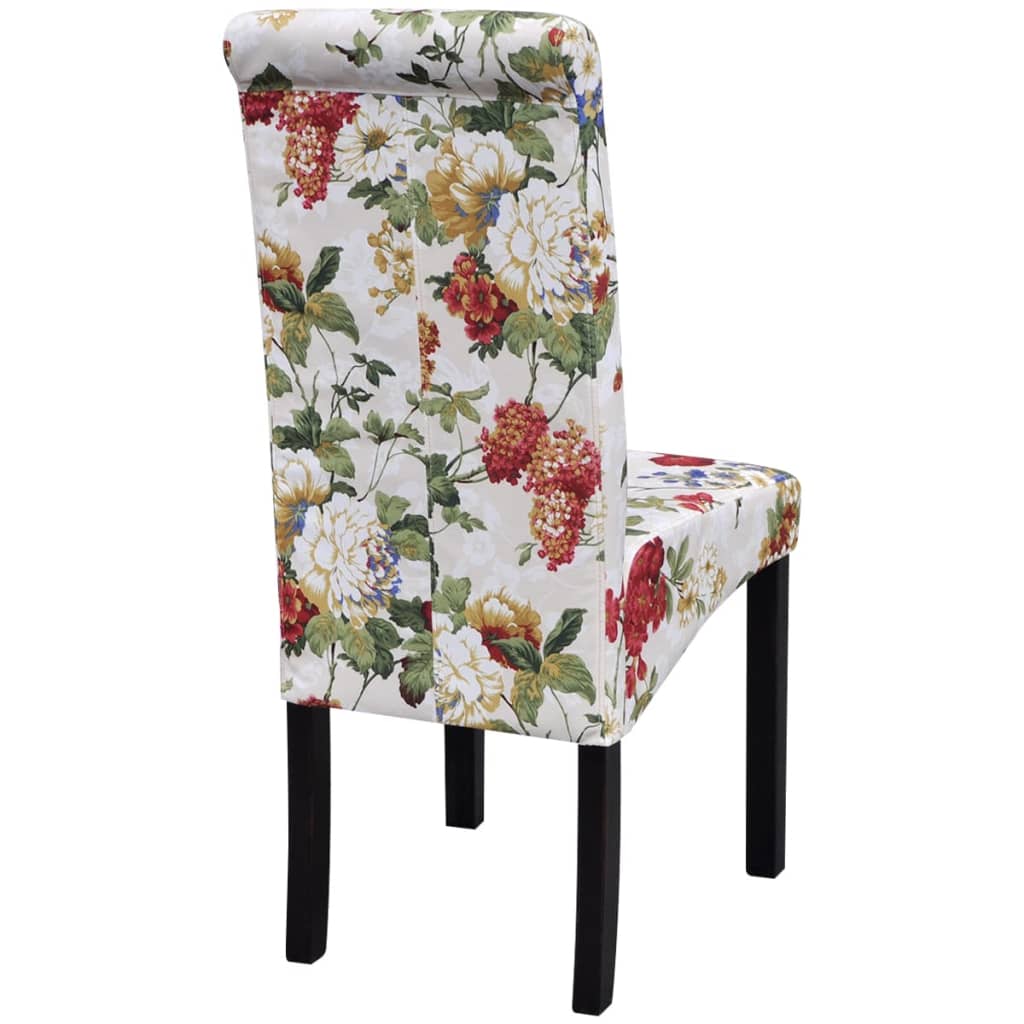 Dining Chairs 4 pcs Multicolour Fabric