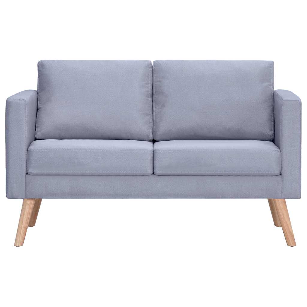 Sofa Set 2-Seater and 3-Seater Fabric Light Grey