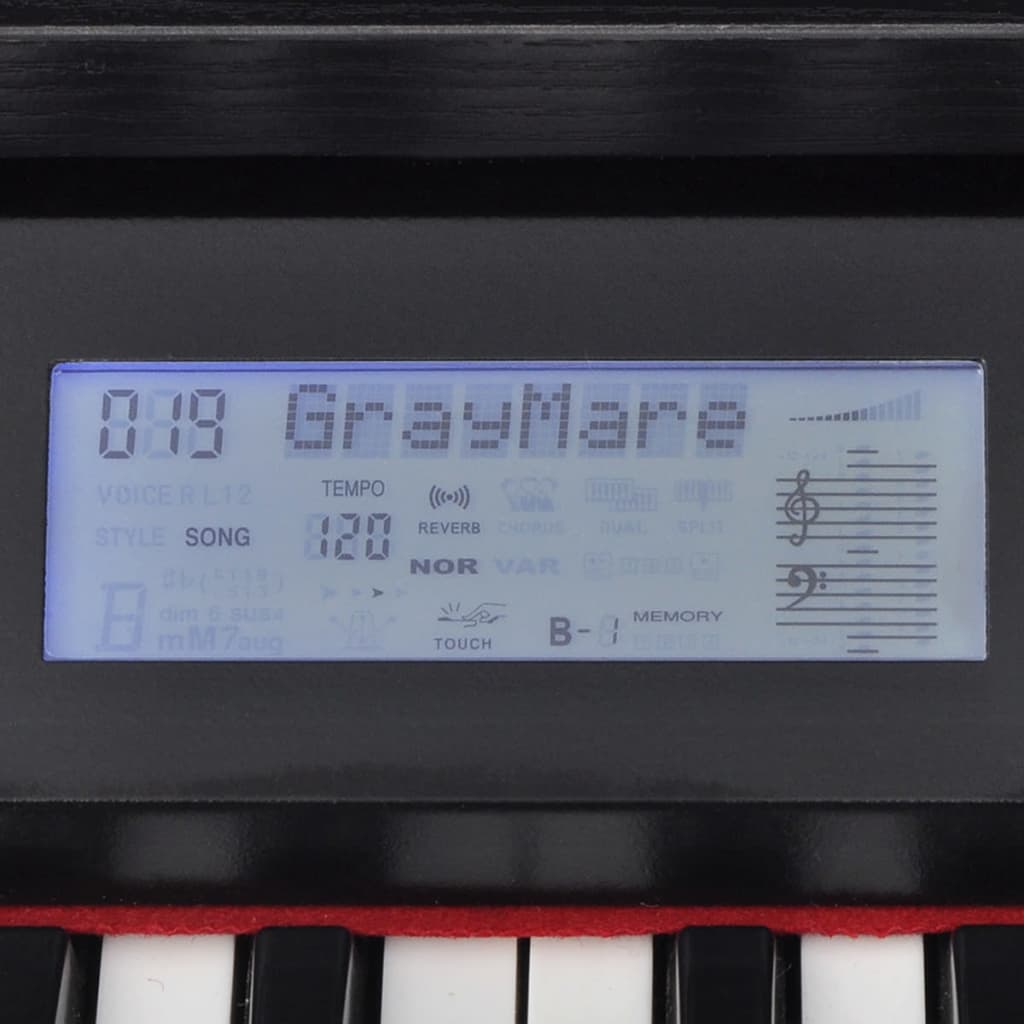 88-key Digital Piano With Pedals Black Melamine Board