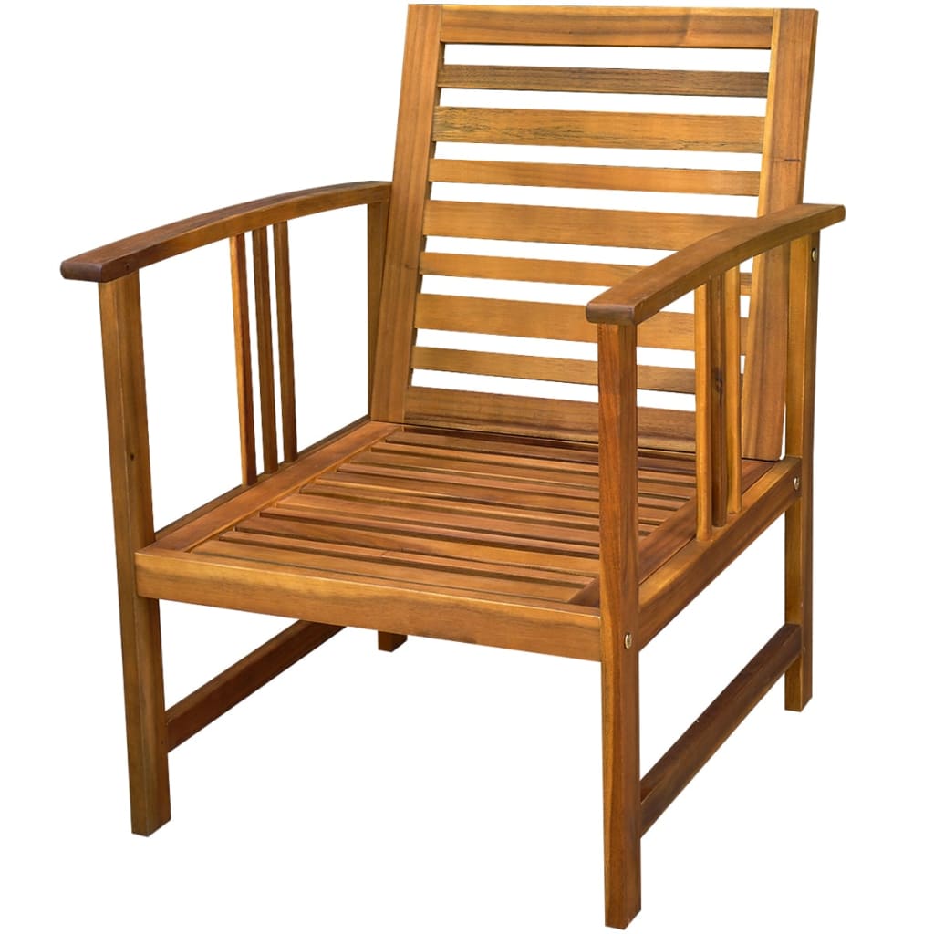 4 Piece Garden Lounge Set with Cushions Solid Acacia Wood