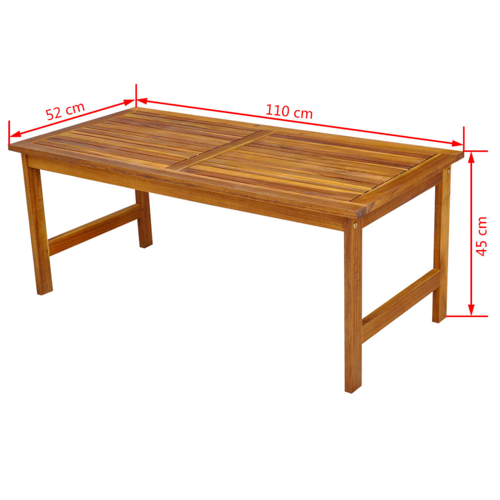 4 Piece Garden Lounge Set with Cushions Solid Acacia Wood