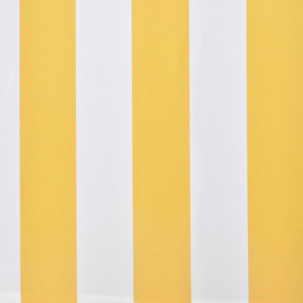 Manual Retractable Awning Yellow & White 300 cm