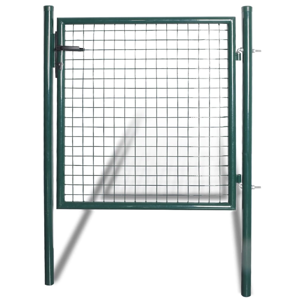 Single Door Fence Gate 100x100 cm Powder-Coated Steel