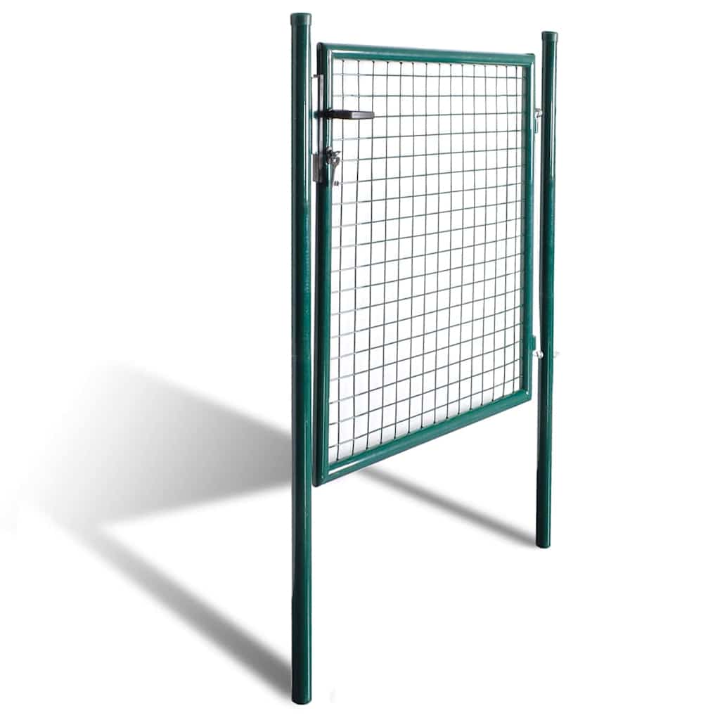 Single Door Fence Gate 100x100 cm Powder-Coated Steel