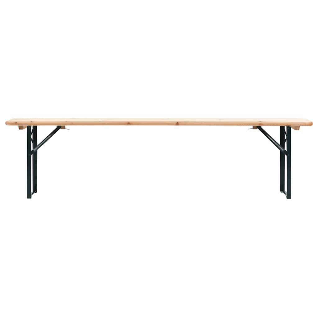 Folding Beer Table with 2 Benches 177 cm Pinewood