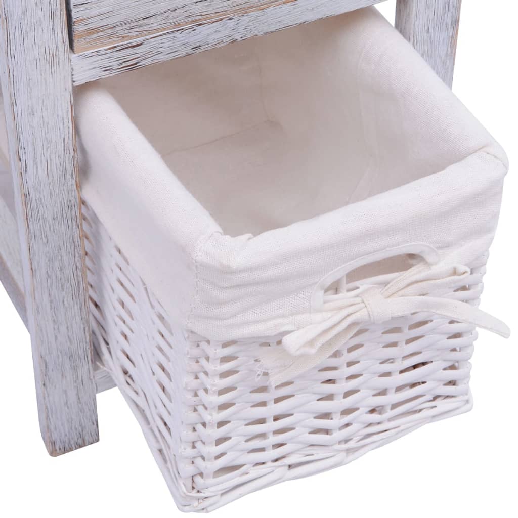 Bedside Cabinet Wood White