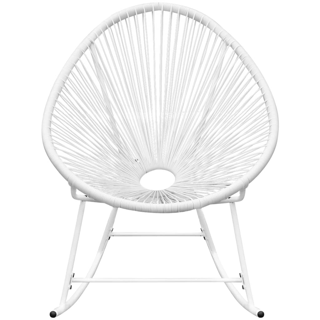 Outdoor Rocking Chair White Poly Rattan
