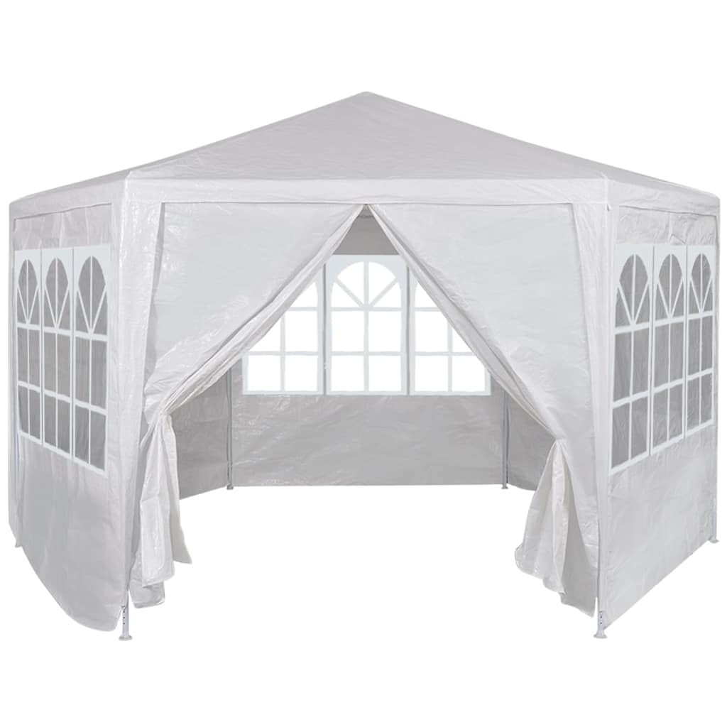 Marquee with 6 Side Walls White 2x2 m