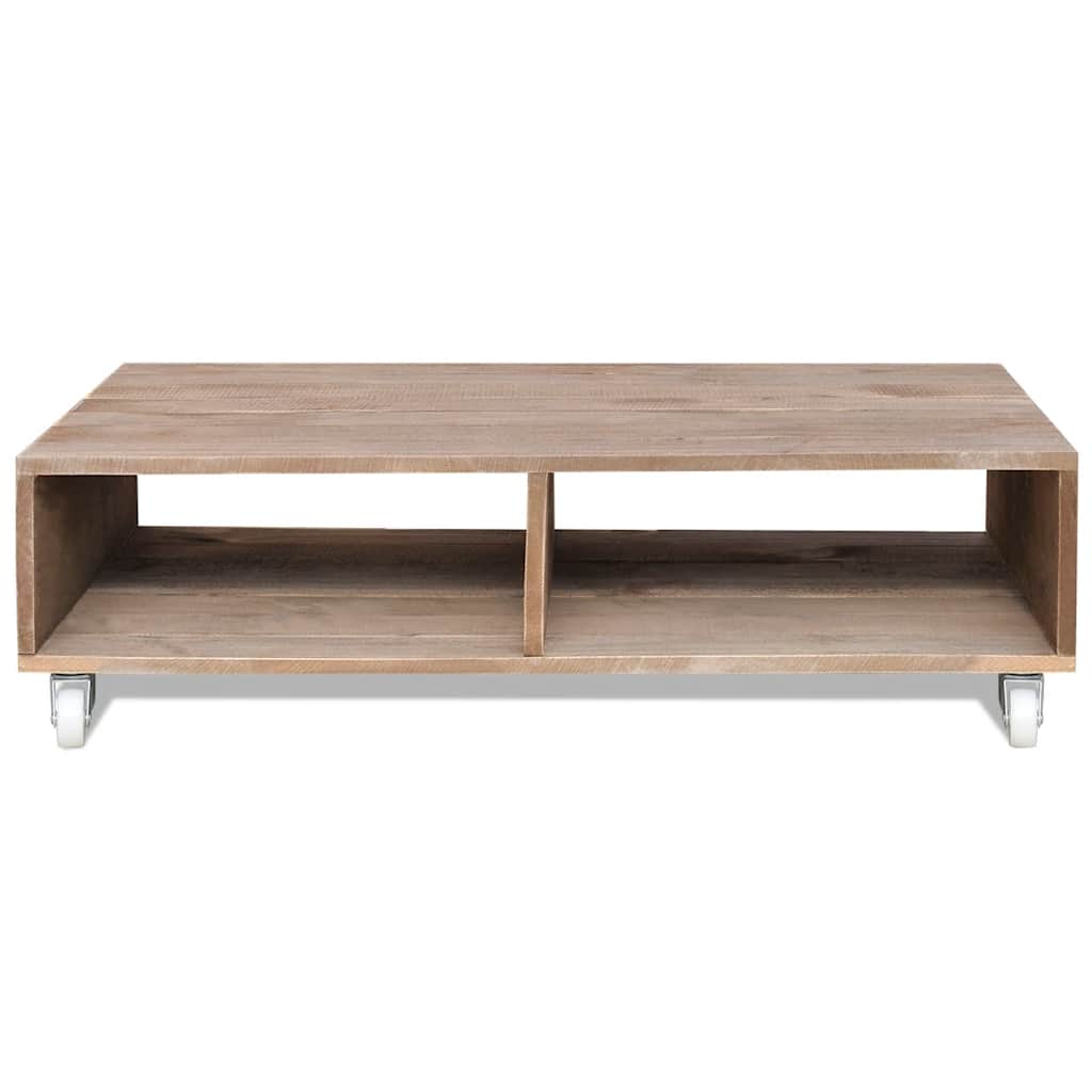 Coffee Table Brown Solid Wood