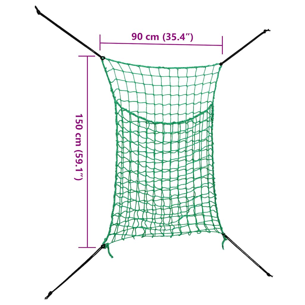 Hay Nets 2 pcs Rectangular 0.9x1.5 m PP