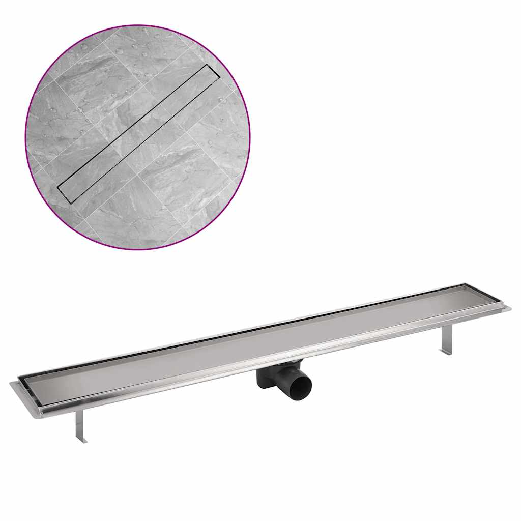 Linear Shower Drain 930x140 mm Stainless Steel
