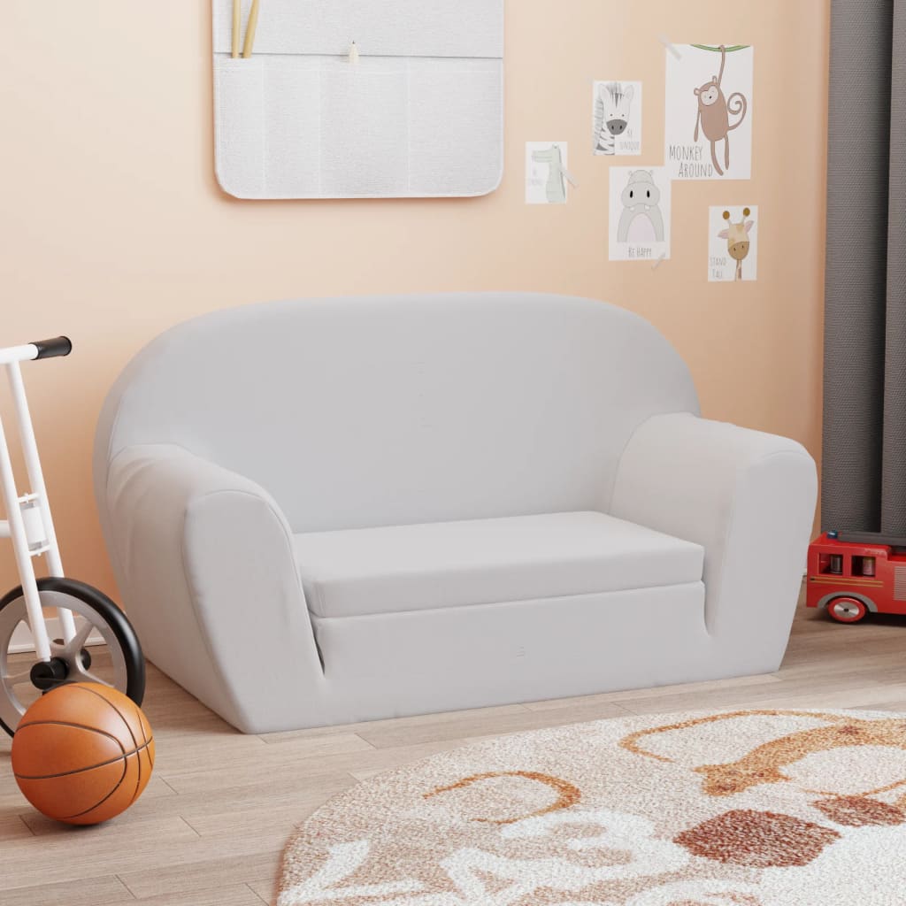Kids' Flip-Out Lounge Chair Light Grey