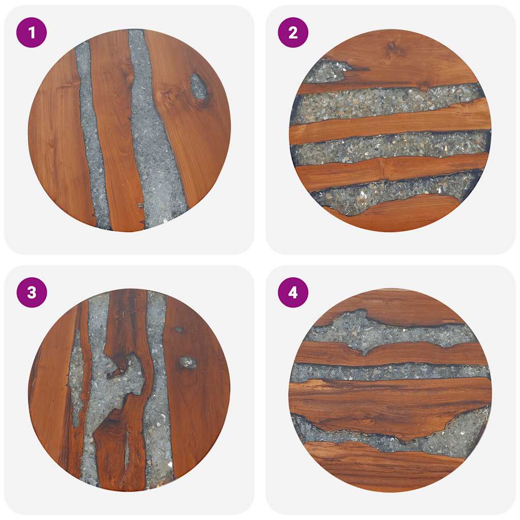 Coffee Table Teak Resin 60 cm