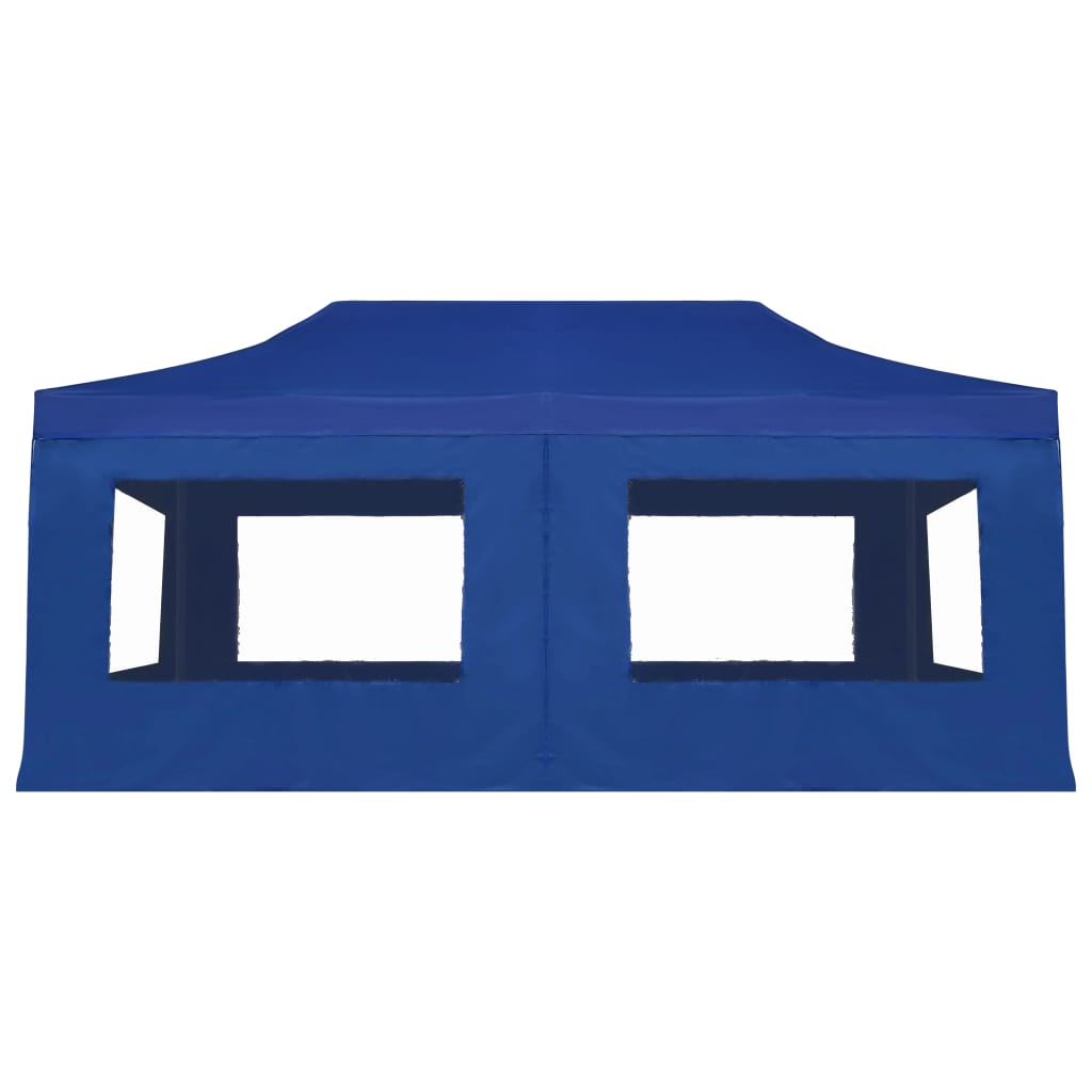 Professional Folding Party Tent with Walls Aluminium 6x3 m Blue