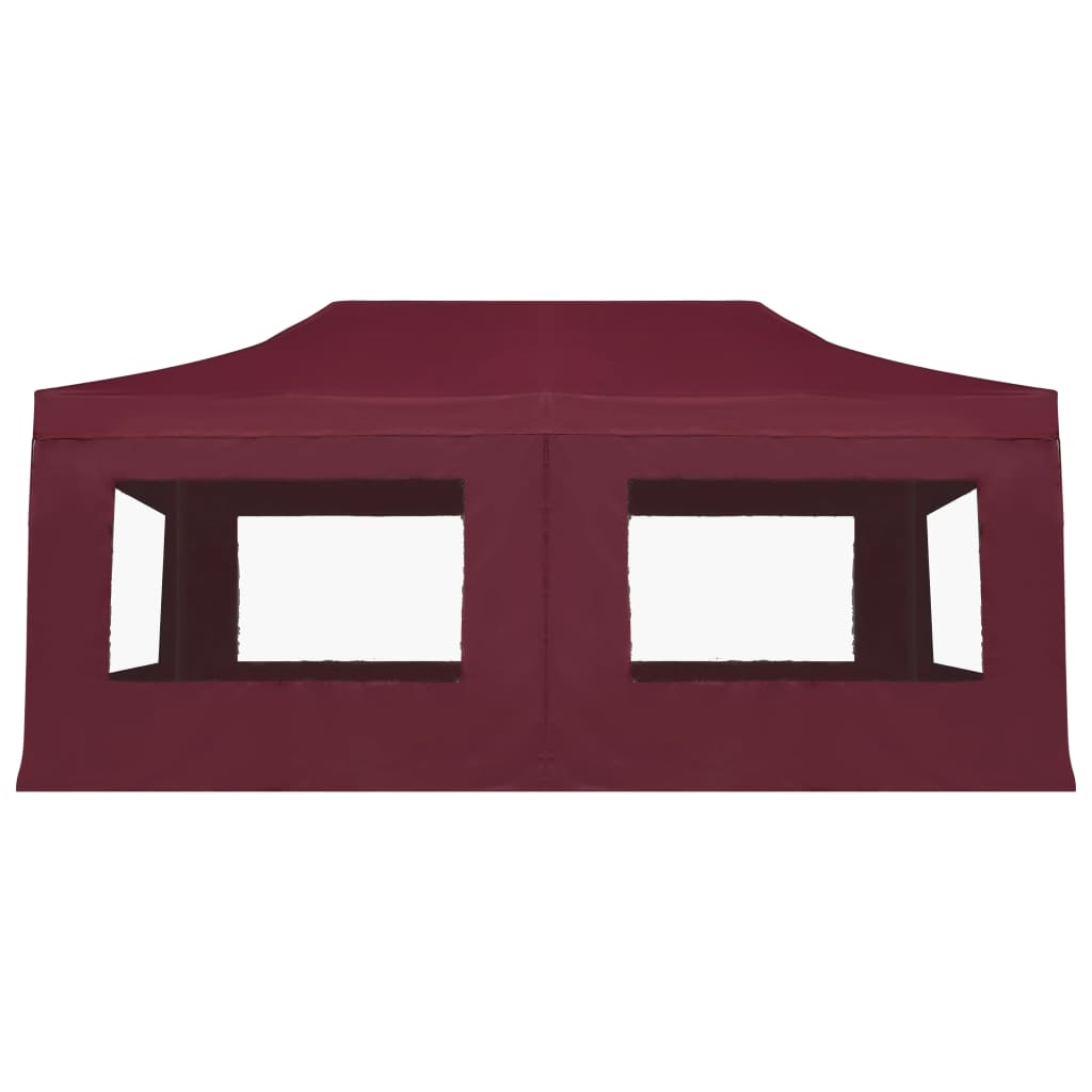 Professional Folding Party Tent with Walls Aluminium 6x3 m Wine Red