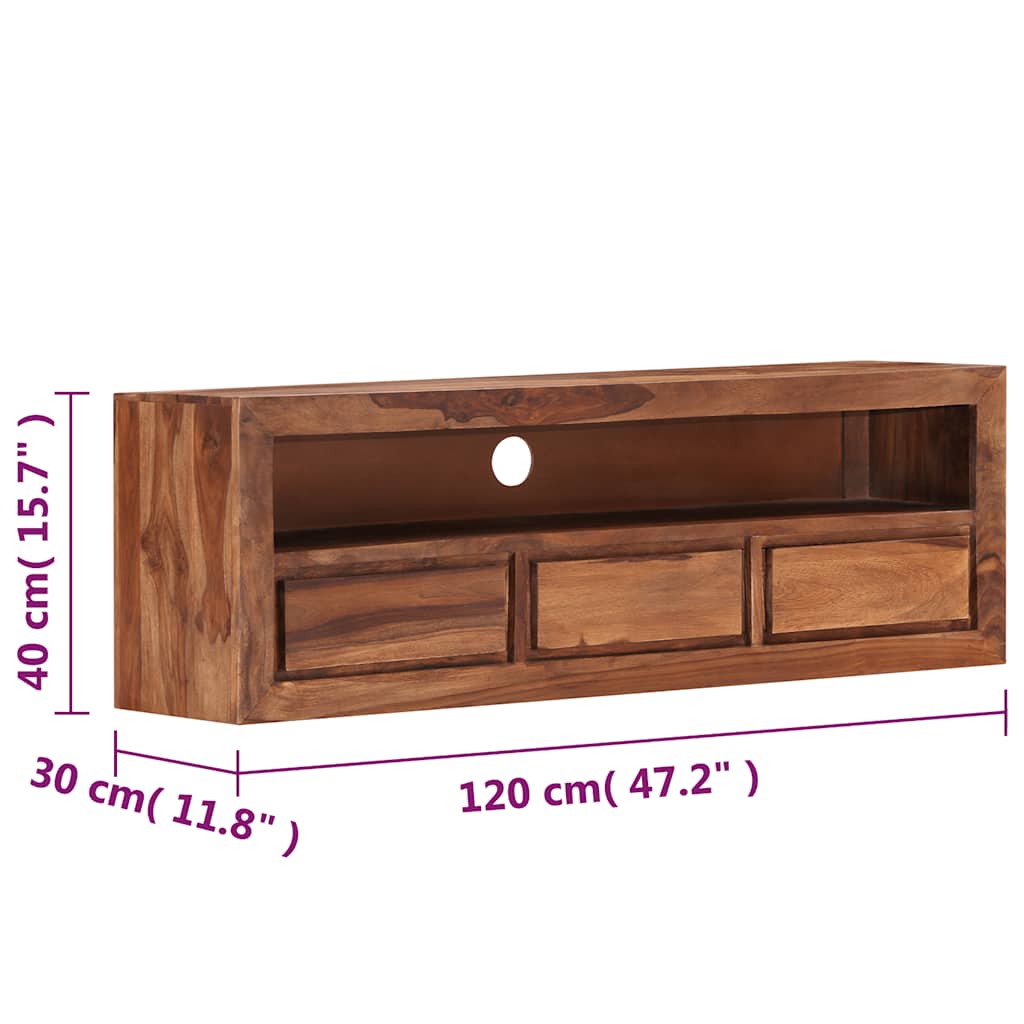 TV Cabinet 120x30x40 cm Solid Acacia Wood