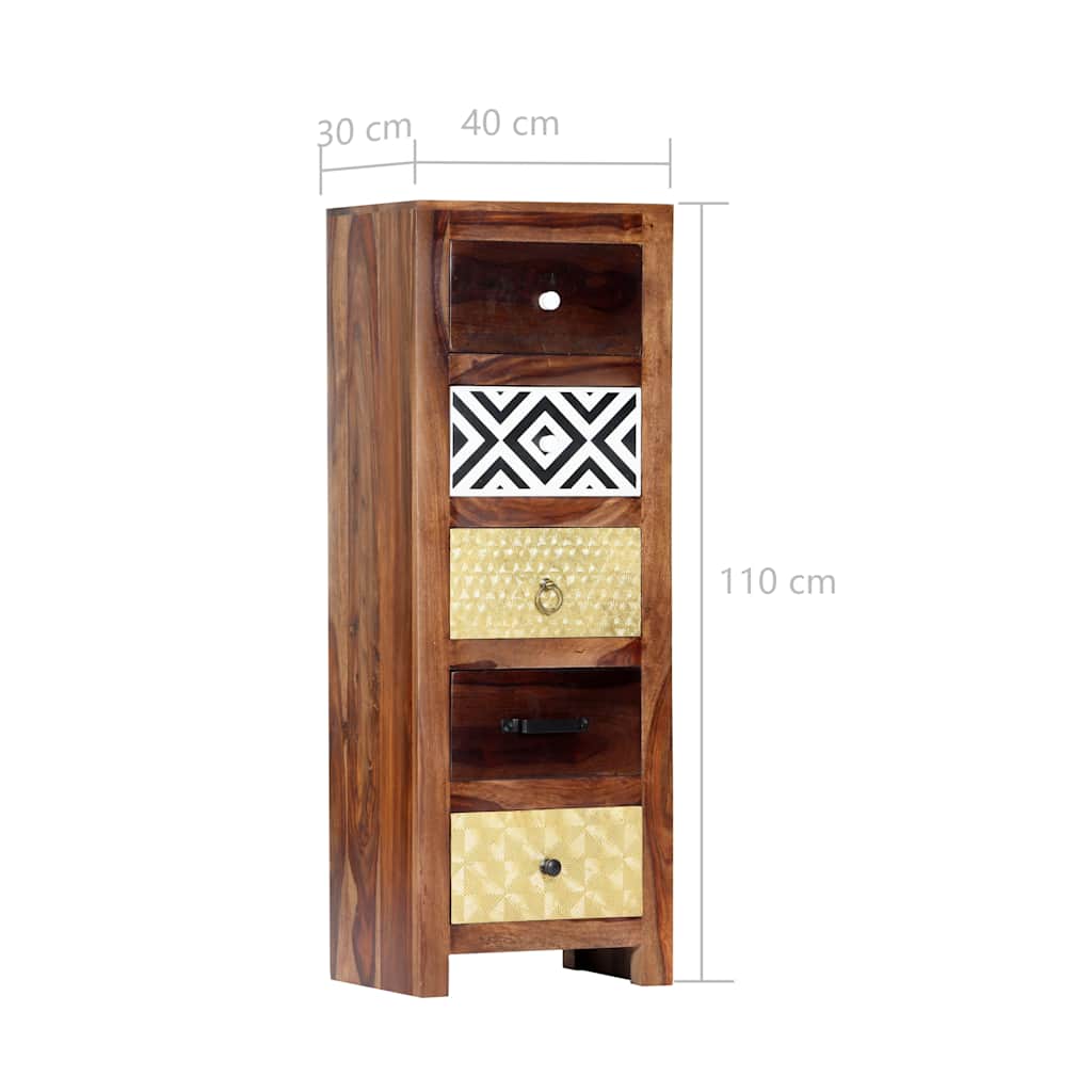 Side Cabinet 40x30x110 cm Solid Acacia Wood