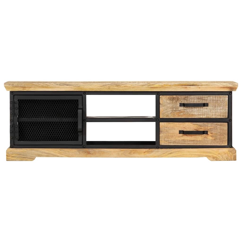 TV Cabinet Black 120x30x40 cm Solid Mango Wood