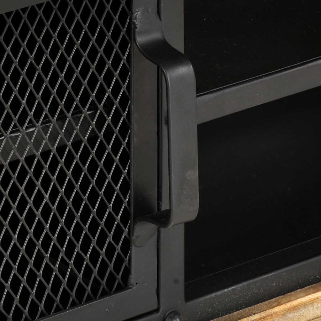 TV Cabinet Black 120x30x40 cm Solid Mango Wood
