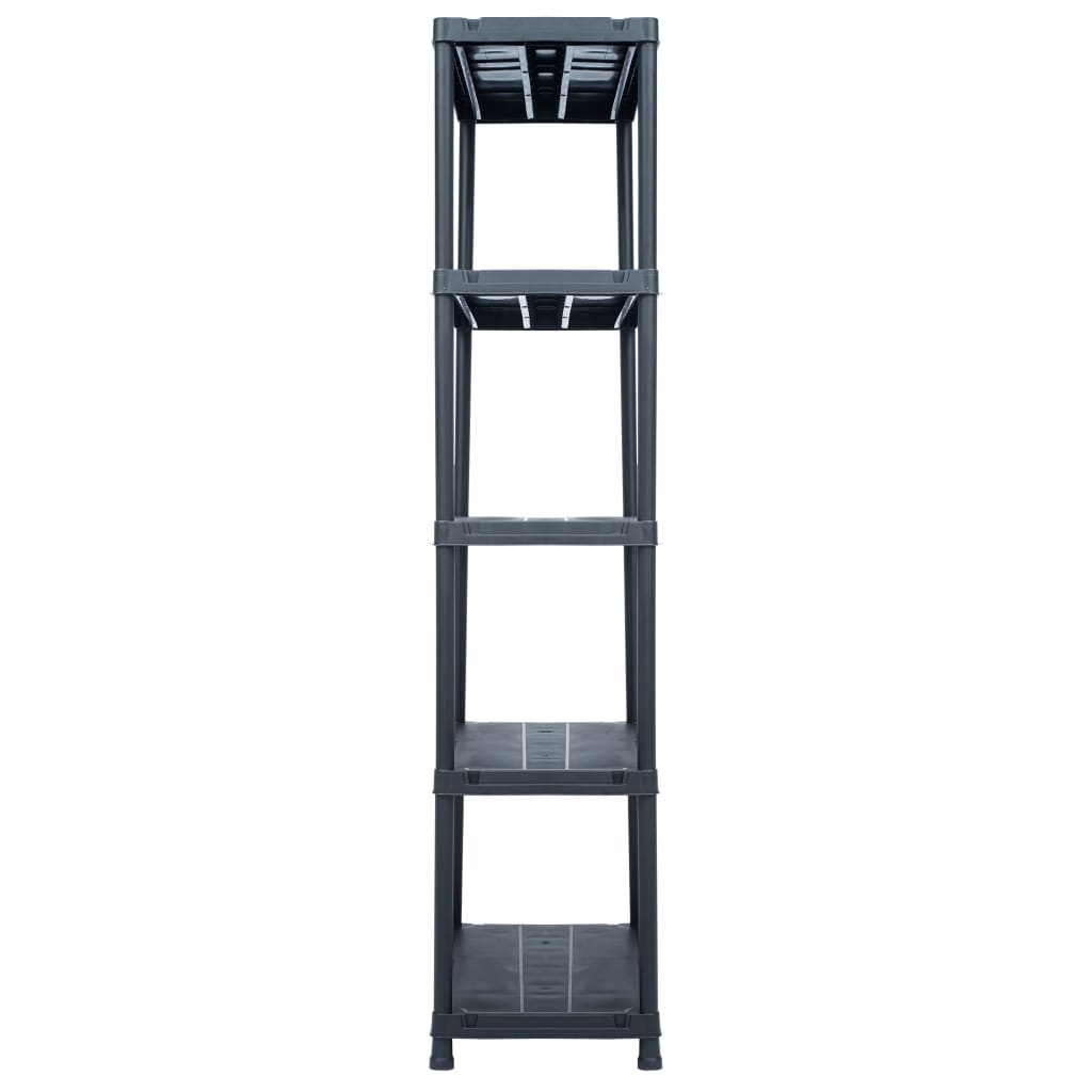 Storage Shelf Rack Black 500 kg 90x60x180 cm Plastic
