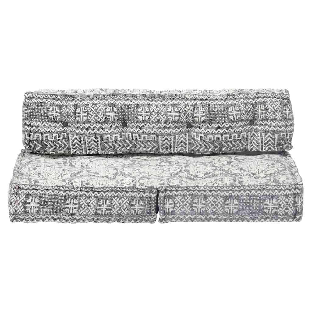 Pouffe Light Grey Fabric