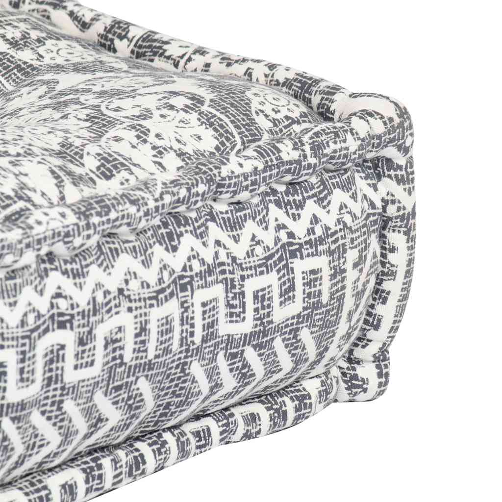 Pouffe Light Grey Fabric