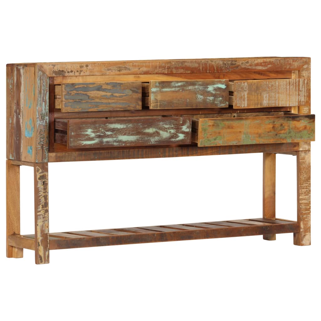 Sideboard 120x30x75 Cm Solid Reclaimed Wood- Natural