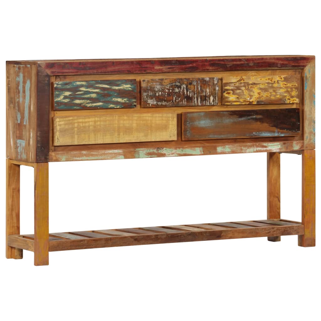 Sideboard 120x30x75 Cm Solid Reclaimed Wood- Natural