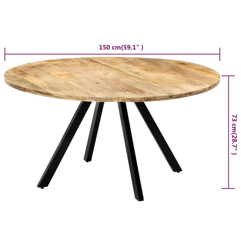 Dining Table 150x73 cm Solid Mango Wood